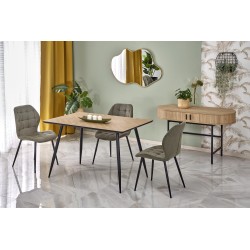 'BERTO Table Top - Natural, Leg - Black'