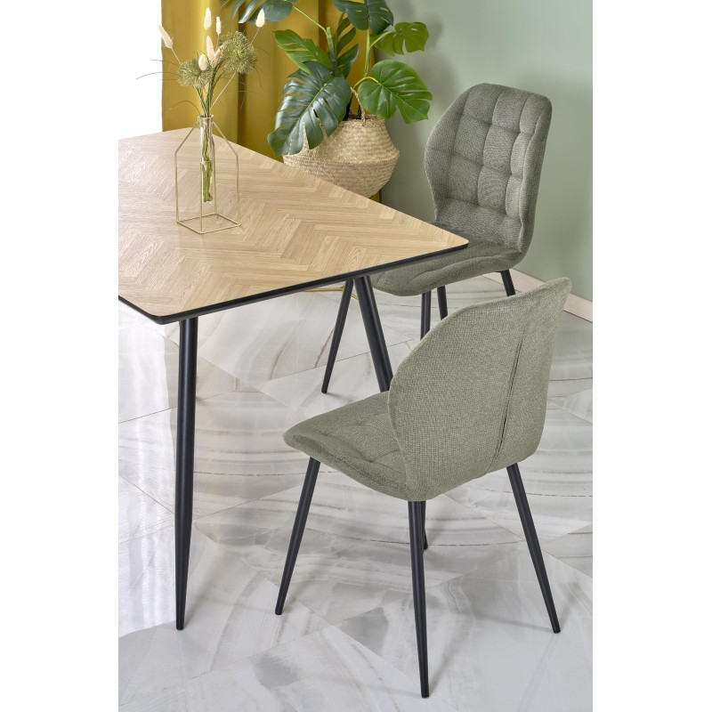 'BERTO Table Top - Natural, Leg - Black' 'BERTO Table Top - Natural, Leg - Black'