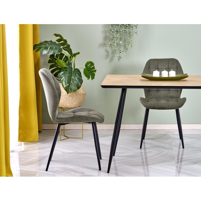 'BERTO Table Top - Natural, Leg - Black' 'BERTO Table Top - Natural, Leg - Black'