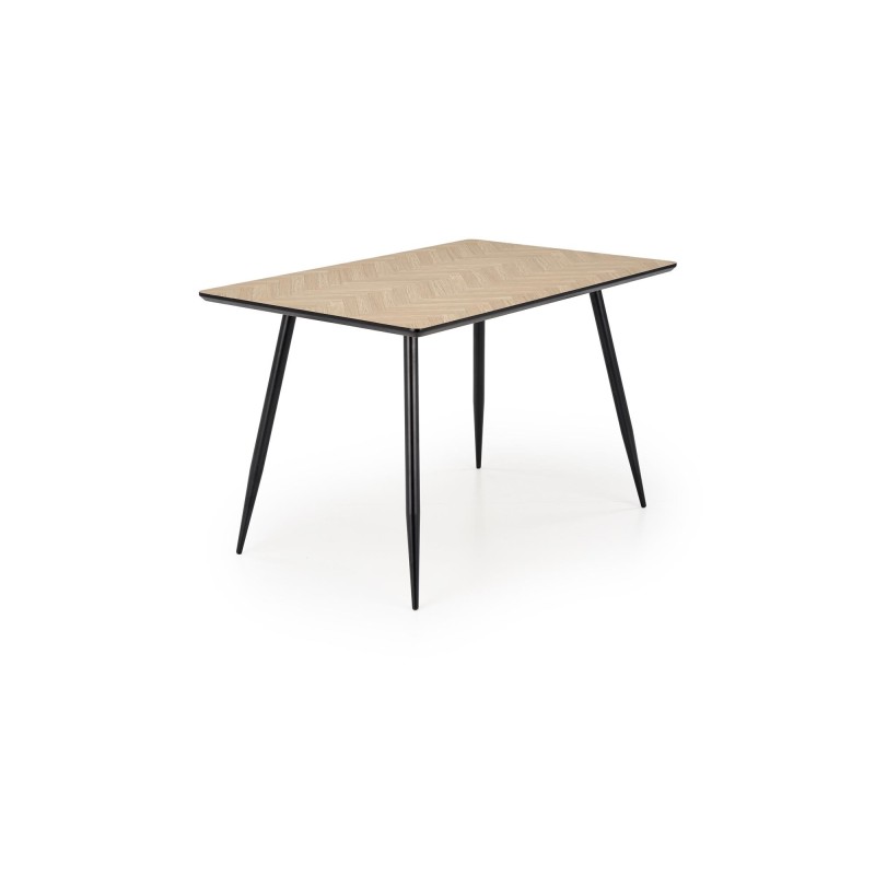'BERTO Table Top - Natural, Leg - Black' 'BERTO Table Top - Natural, Leg - Black'