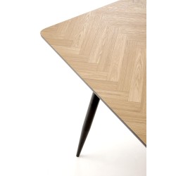 'BERTO Table Top - Natural, Leg - Black' 'BERTO Table Top - Natural, Leg - Black'