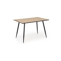 'BERTO Table Top - Natural, Leg - Black' 'BERTO Table Top - Natural, Leg - Black'