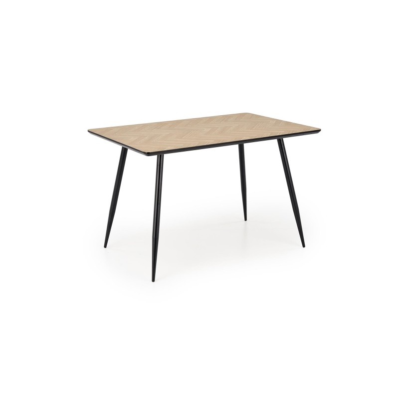 'BERTO Table Top - Natural, Leg - Black' 'BERTO Table Top - Natural, Leg - Black'