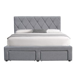 'BETINA 140 Bed with Drawers in Ash Grey' 'BETINA 140 Bed with Drawers in Ash Grey'