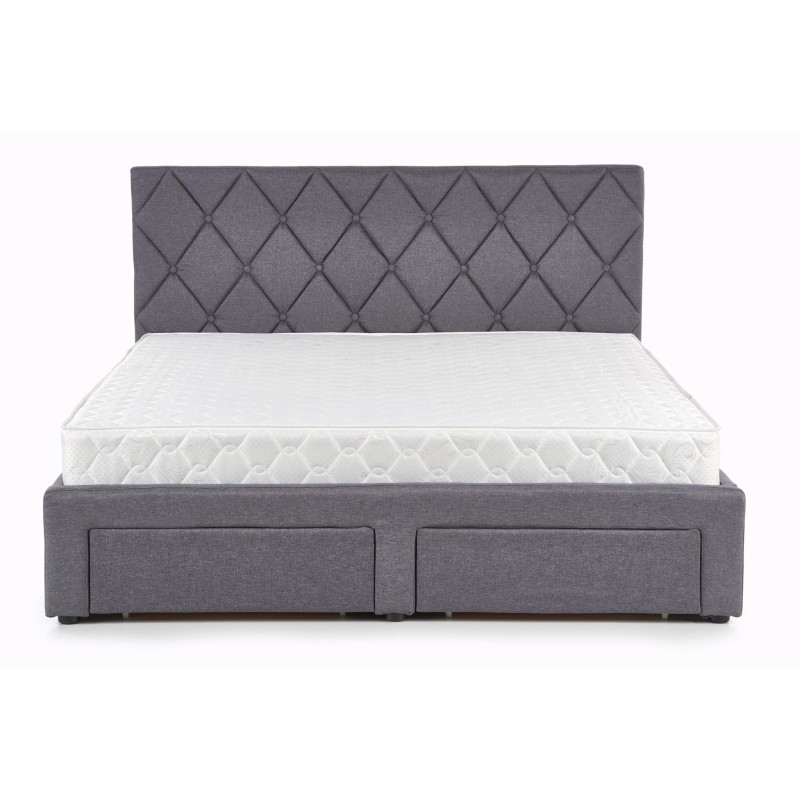'BETINA 160 Ash Grey Bed with Drawers' 'BETINA 160 Ash Grey Bed with Drawers'