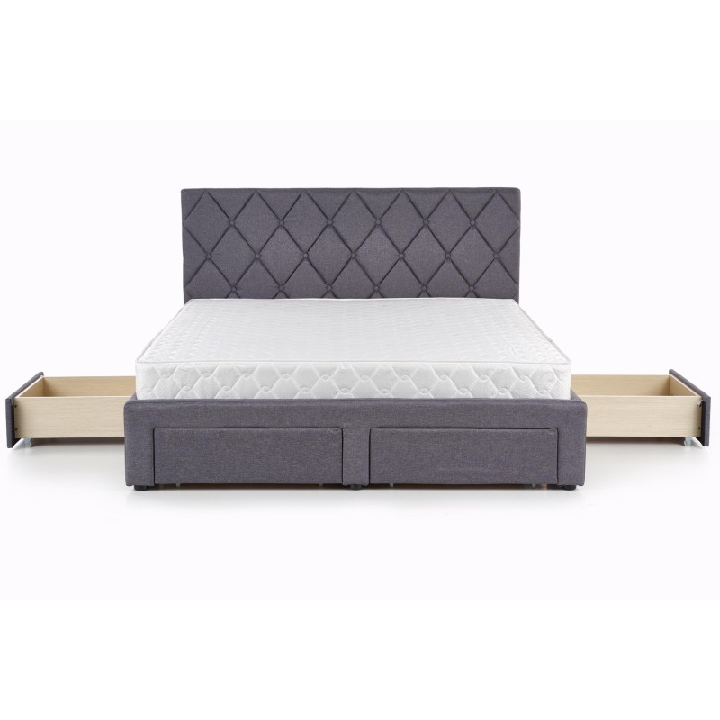 'BETINA 160 Ash Grey Bed with Drawers' 'BETINA 160 Ash Grey Bed with Drawers'