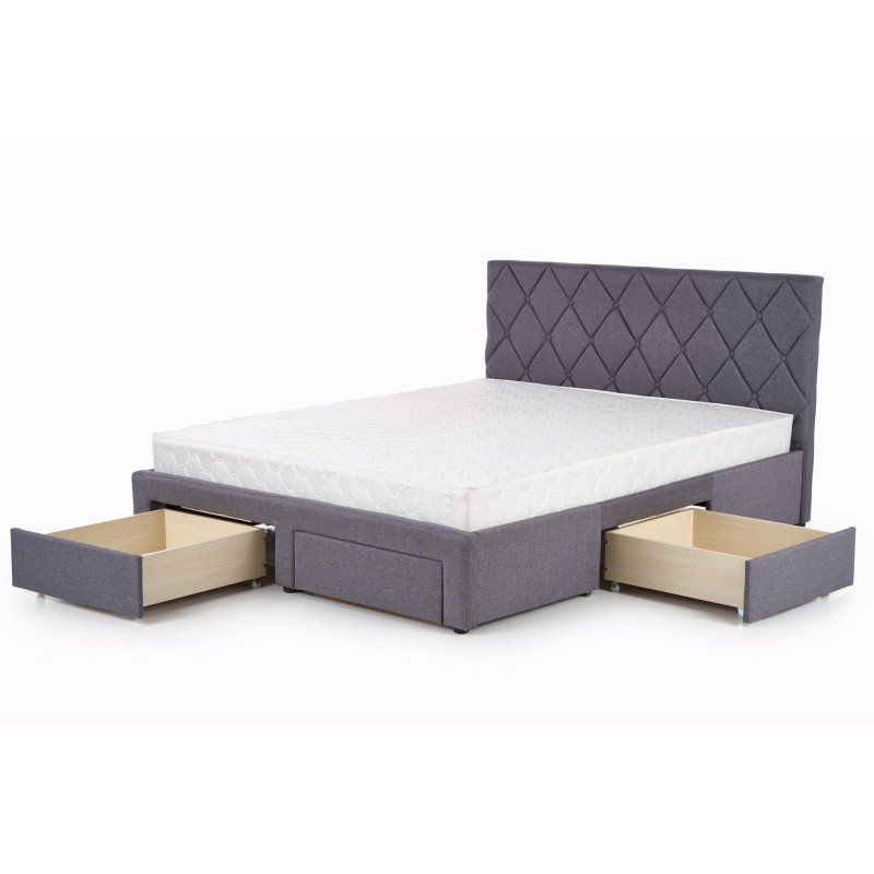 'BETINA 160 Ash Grey Bed with Drawers' 'BETINA 160 Ash Grey Bed with Drawers'