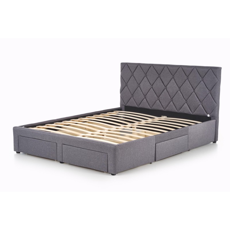 'BETINA 160 Ash Grey Bed with Drawers' 'BETINA 160 Ash Grey Bed with Drawers'