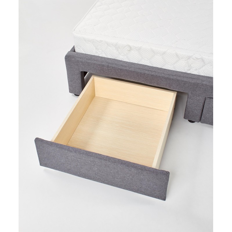'BETINA 160 Ash Grey Bed with Drawers' 'BETINA 160 Ash Grey Bed with Drawers'