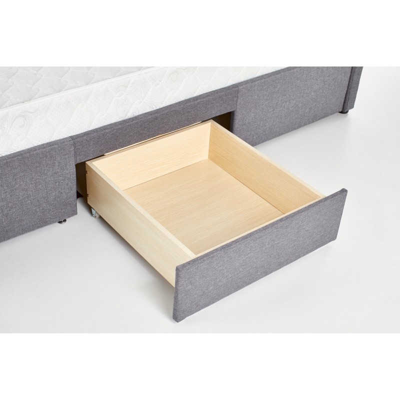 'BETINA 160 Ash Grey Bed with Drawers' 'BETINA 160 Ash Grey Bed with Drawers'