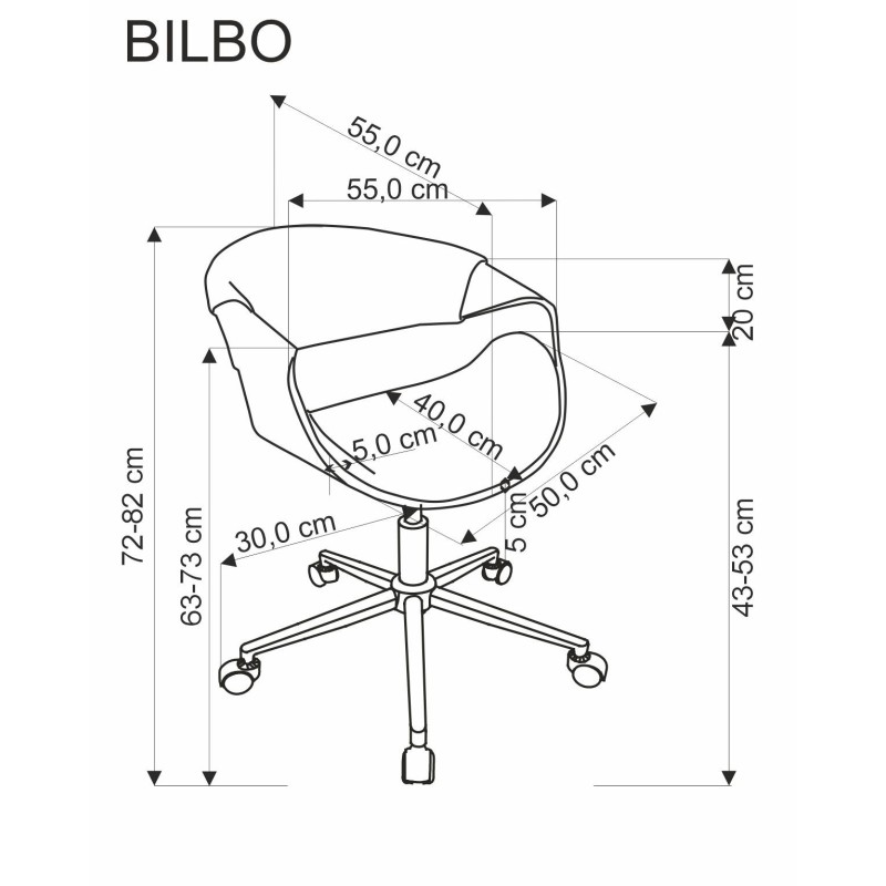 BILBO fotel gabinetowy czarny / orzechowy (1p 1szt) BILBO fotel gabinetowy czarny / orzechowy (1p 1szt)