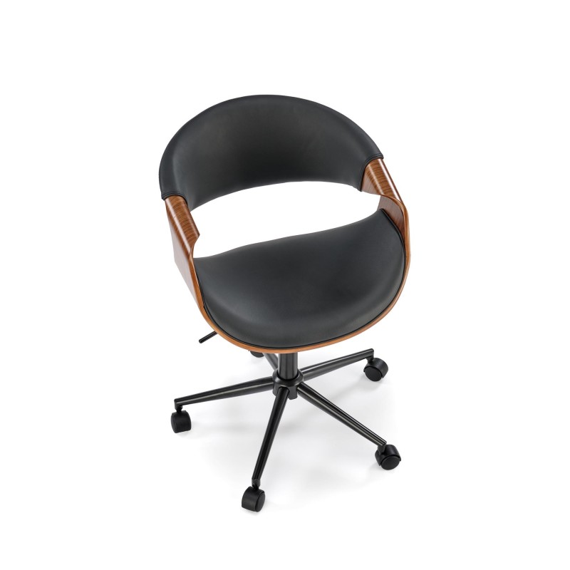 'BILBO Black / Walnut Office Chair' 'BILBO Black / Walnut Office Chair'