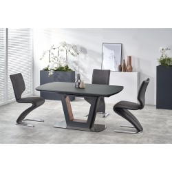 'BILOTTI Extendable Table in Matte Anthracite / Walnut'