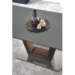 'BILOTTI Extendable Table in Matte Anthracite / Walnut' 'BILOTTI Extendable Table in Matte Anthracite / Walnut'