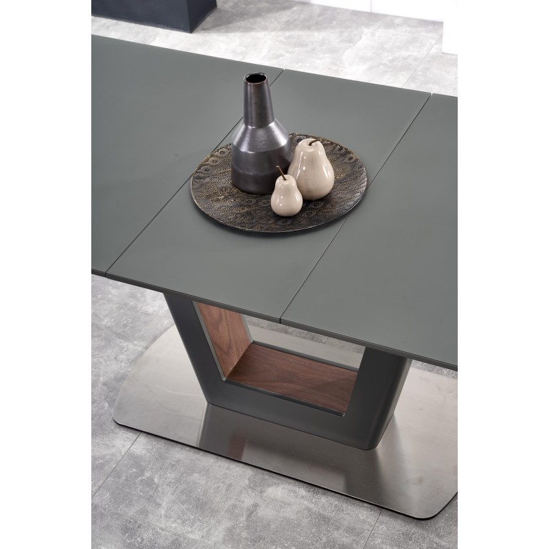 'BILOTTI Extendable Table in Matte Anthracite / Walnut' 'BILOTTI Extendable Table in Matte Anthracite / Walnut'