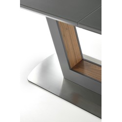'BILOTTI Extendable Table in Matte Anthracite / Walnut' 'BILOTTI Extendable Table in Matte Anthracite / Walnut'