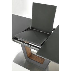 'BILOTTI Extendable Table in Matte Anthracite / Walnut' 'BILOTTI Extendable Table in Matte Anthracite / Walnut'