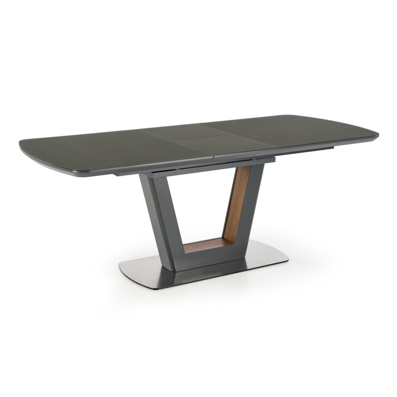 'BILOTTI Extendable Table in Matte Anthracite / Walnut' 'BILOTTI Extendable Table in Matte Anthracite / Walnut'