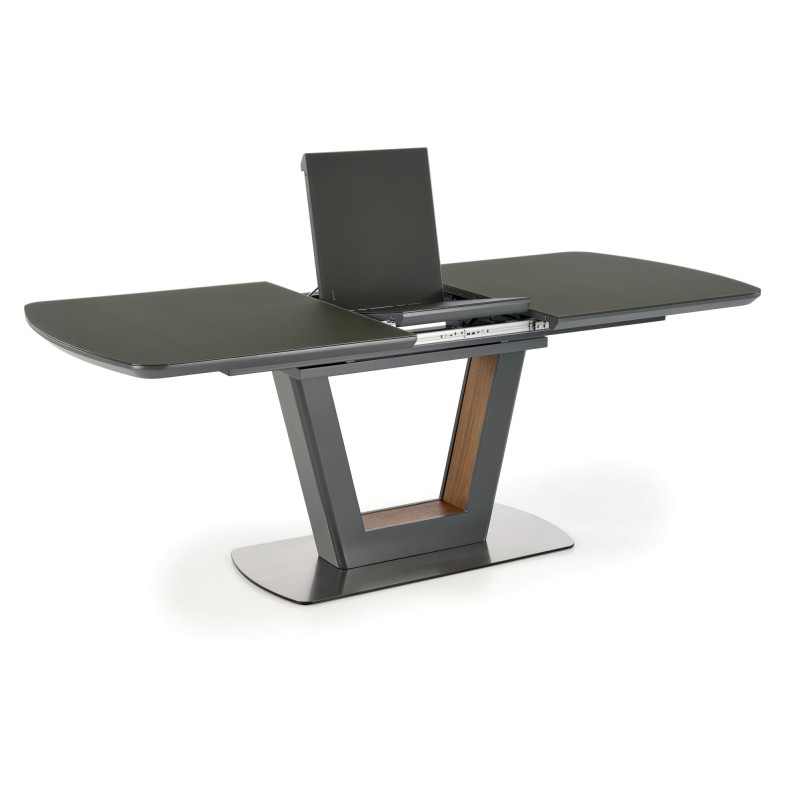 'BILOTTI Extendable Table in Matte Anthracite / Walnut' 'BILOTTI Extendable Table in Matte Anthracite / Walnut'