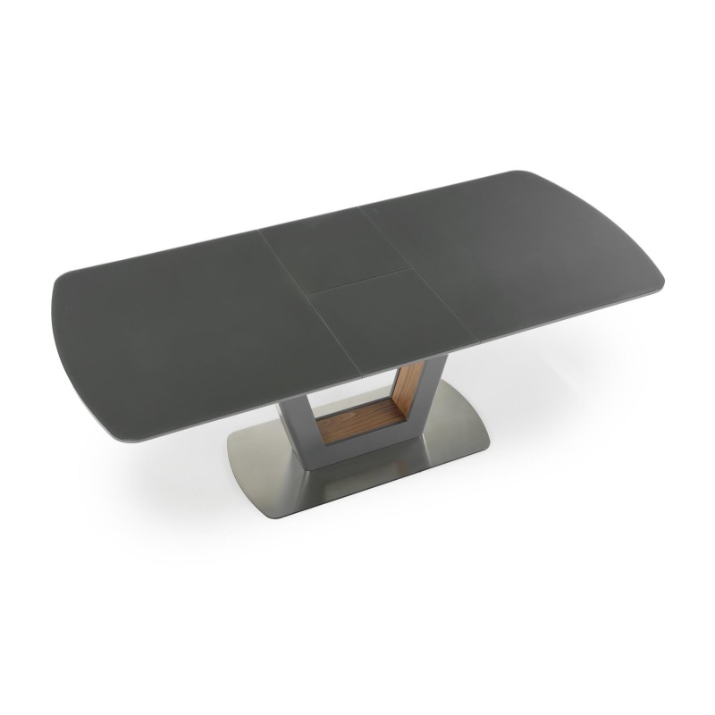 'BILOTTI Extendable Table in Matte Anthracite / Walnut' 'BILOTTI Extendable Table in Matte Anthracite / Walnut'