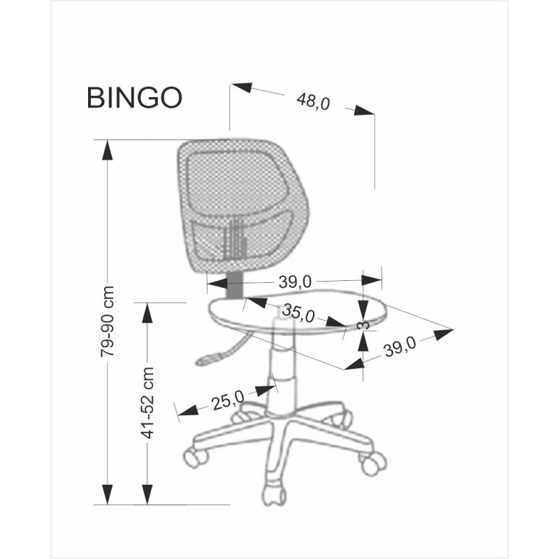 BINGO fotel młodzieżowy czarny BINGO fotel młodzieżowy czarny
