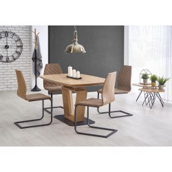 BLACKY 2 stół okleina naturalna, blat - dąb naturalny, nogi - czarny (3p 1szt) BLACKY 2 stół okleina naturalna, blat - dąb naturalny, nogi - czarny (3p 1szt)