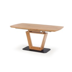'BLACKY 2 Natural Veneer Table, Top - Natural Oak, Legs - Black' 'BLACKY 2 Natural Veneer Table, Top - Natural Oak, Legs - Black'