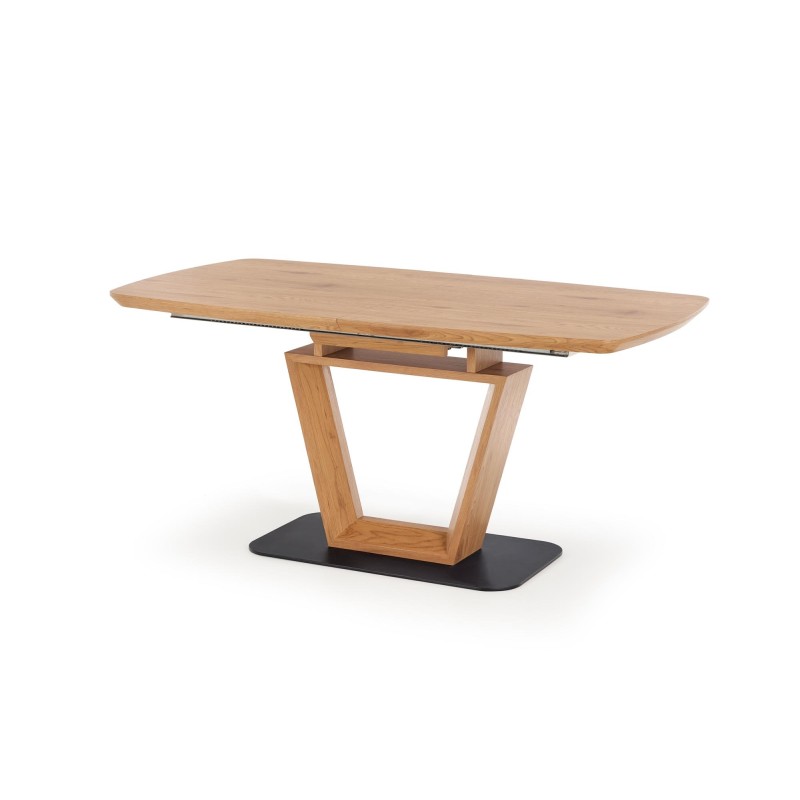 'BLACKY 2 Natural Veneer Table, Top - Natural Oak, Legs - Black' 'BLACKY 2 Natural Veneer Table, Top - Natural Oak, Legs - Black'