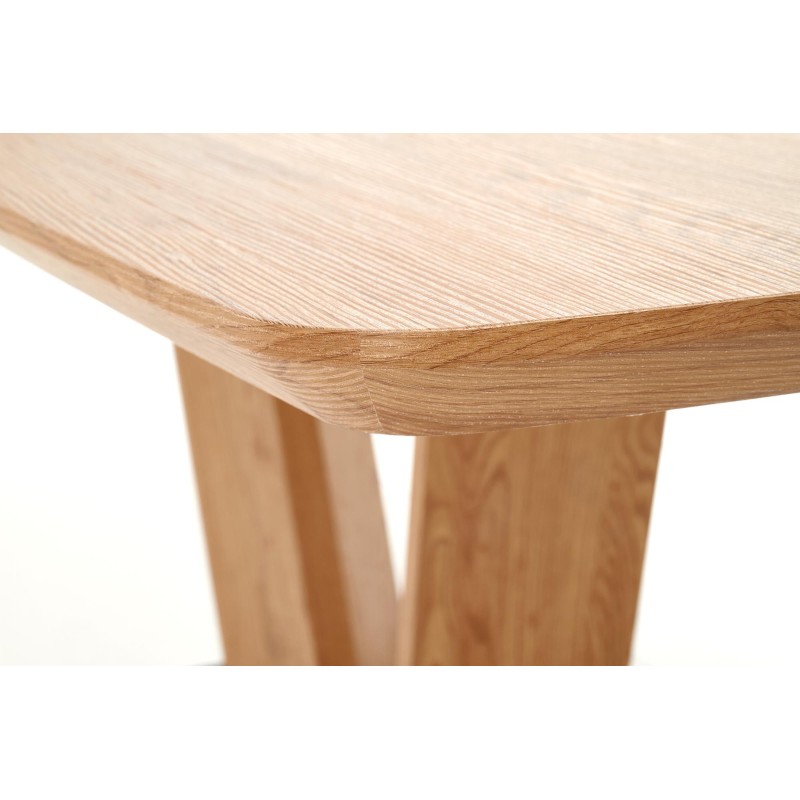'BLACKY 2 Natural Veneer Table, Top - Natural Oak, Legs - Black' 'BLACKY 2 Natural Veneer Table, Top - Natural Oak, Legs - Black'