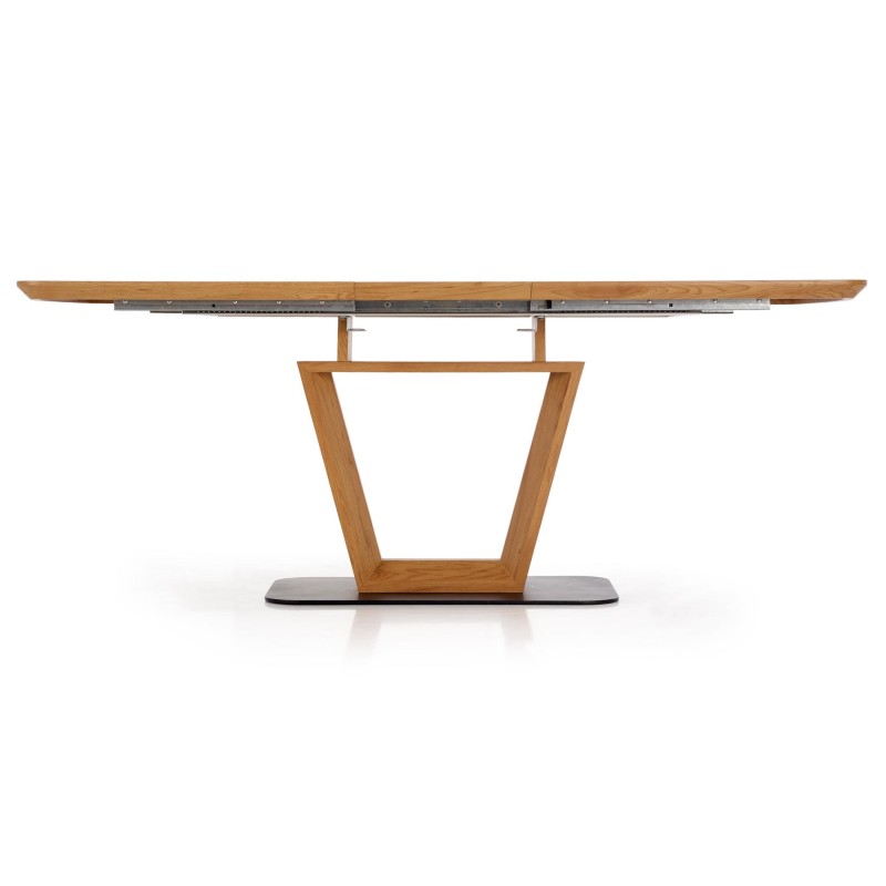 'BLACKY 2 Natural Veneer Table, Top - Natural Oak, Legs - Black' 'BLACKY 2 Natural Veneer Table, Top - Natural Oak, Legs - Black'