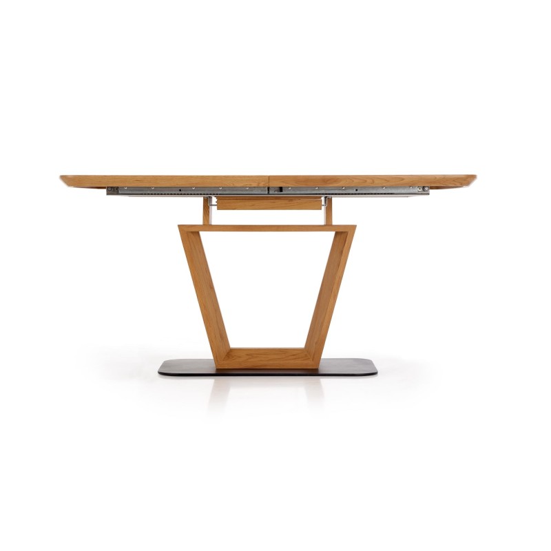 'BLACKY 2 Natural Veneer Table, Top - Natural Oak, Legs - Black' 'BLACKY 2 Natural Veneer Table, Top - Natural Oak, Legs - Black'