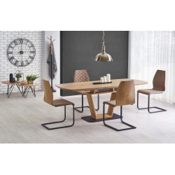 'BLACKY Extendable Golden Oak Table'