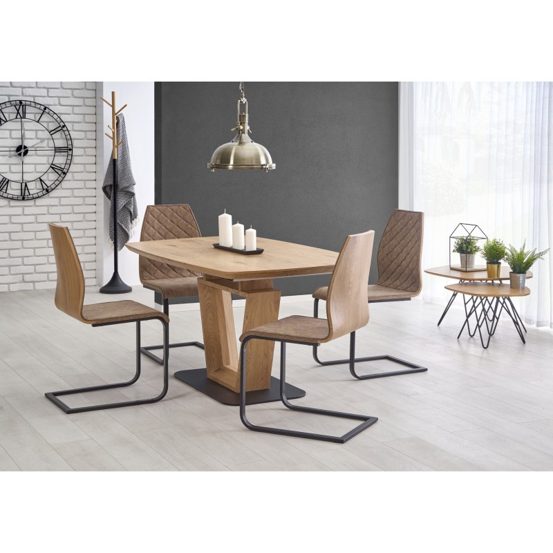 'BLACKY Extendable Golden Oak Table' 'BLACKY Extendable Golden Oak Table'