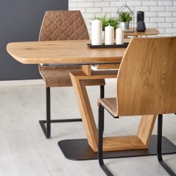 'BLACKY Extendable Golden Oak Table' 'BLACKY Extendable Golden Oak Table'