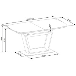 'BLACKY Extendable Golden Oak Table' 'BLACKY Extendable Golden Oak Table'