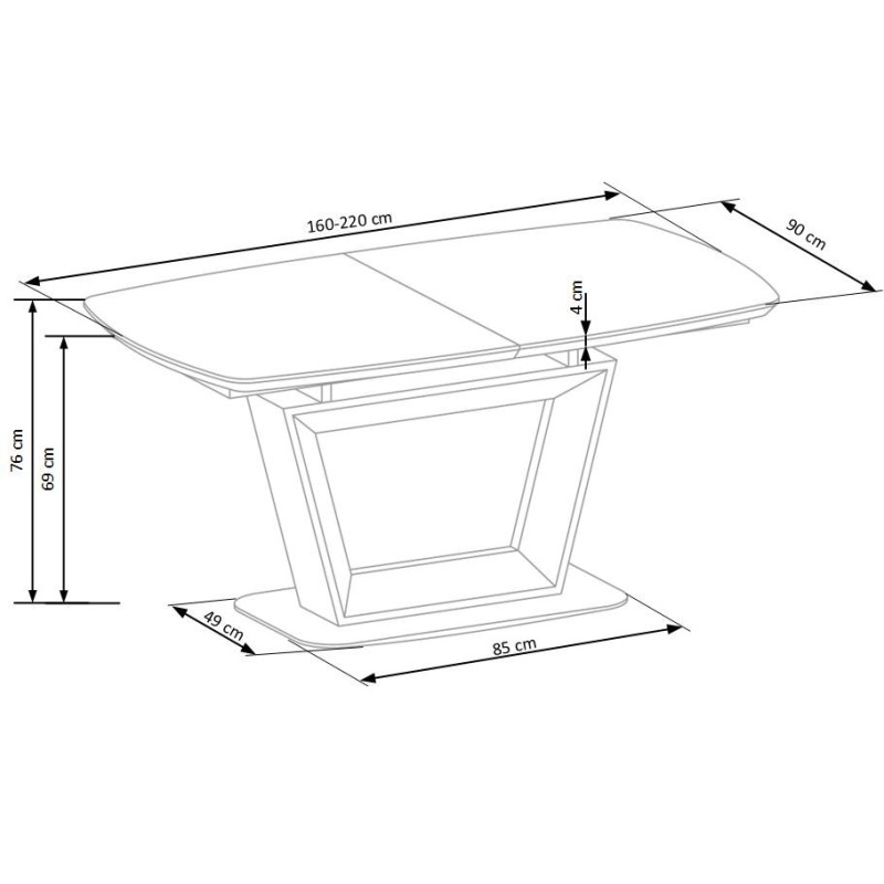 'BLACKY Extendable Golden Oak Table' 'BLACKY Extendable Golden Oak Table'