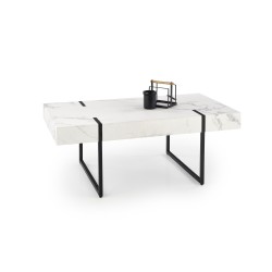'BLANCA Marble Coffee Table - White and Black'
