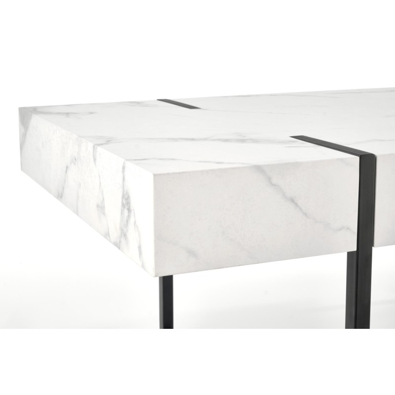 'BLANCA Marble Coffee Table - White and Black' 'BLANCA Marble Coffee Table - White and Black'
