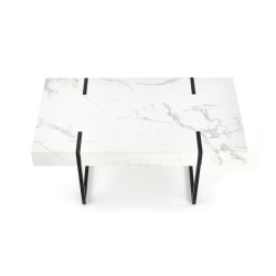 'BLANCA Marble Coffee Table - White and Black' 'BLANCA Marble Coffee Table - White and Black'