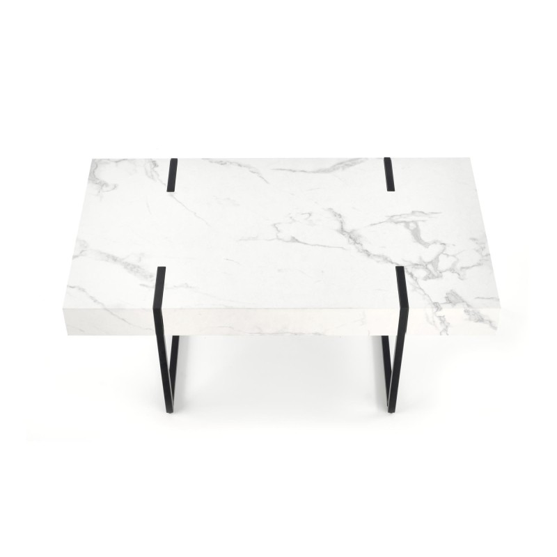 'BLANCA Marble Coffee Table - White and Black' 'BLANCA Marble Coffee Table - White and Black'