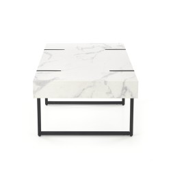 'BLANCA Marble Coffee Table - White and Black' 'BLANCA Marble Coffee Table - White and Black'
