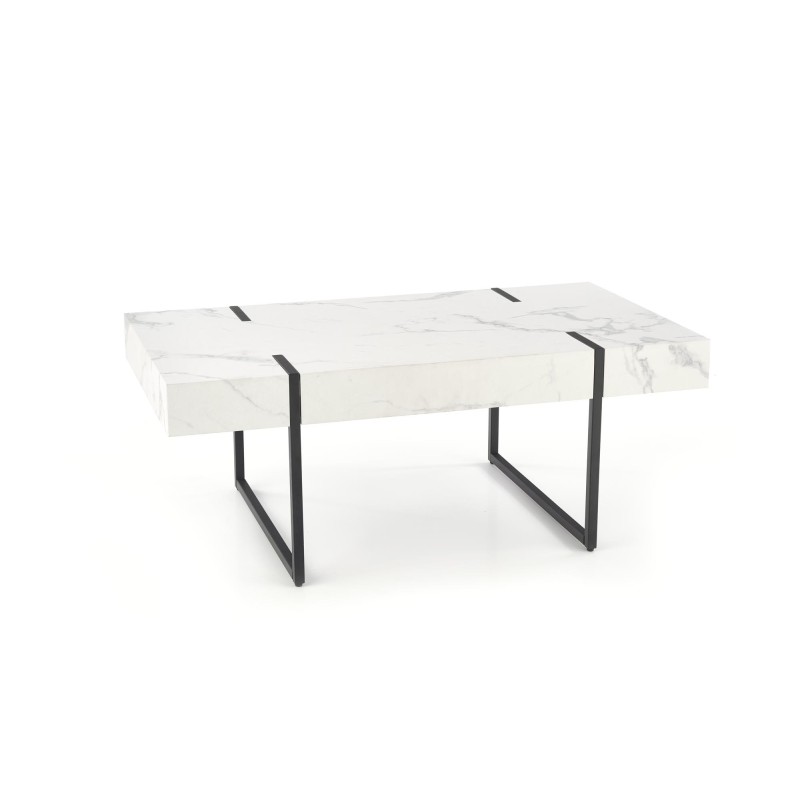 'BLANCA Marble Coffee Table - White and Black' 'BLANCA Marble Coffee Table - White and Black'