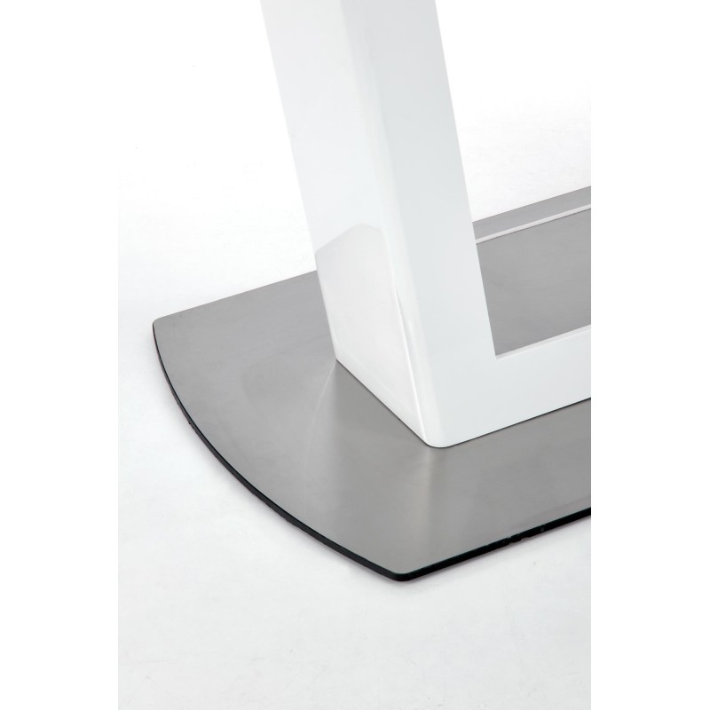 'BLANCO Extendable Table Top - White Marble / White, Leg - White' 'BLANCO Extendable Table Top - White Marble / White, Leg - White'