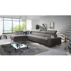 Ecksofa Prestige XI Maxi mit Schlaffunktion und USB-Anschluss | Polsterecke Weich im Griff, Freya 210.23 + Tauro 8207