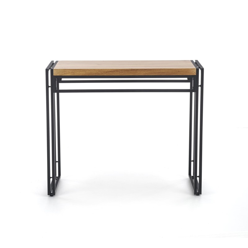 'BOLIVAR KN1 Golden Oak / Black Console Table' 'BOLIVAR KN1 Golden Oak / Black Console Table'