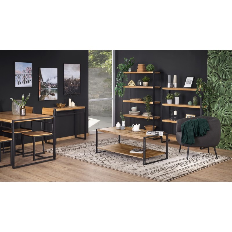 'BOLIVAR REG2 Golden Oak / Black Bookcase' 'BOLIVAR REG2 Golden Oak / Black Bookcase'