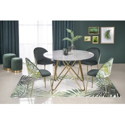 'BONELLO Table, Top - Ashen Marble, Legs - Gold' 'BONELLO Table, Top - Ashen Marble, Legs - Gold'