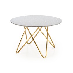 'BONELLO Table, Top - Ashen Marble, Legs - Gold' 'BONELLO Table, Top - Ashen Marble, Legs - Gold'