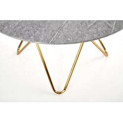 'BONELLO Table, Top - Ashen Marble, Legs - Gold' 'BONELLO Table, Top - Ashen Marble, Legs - Gold'