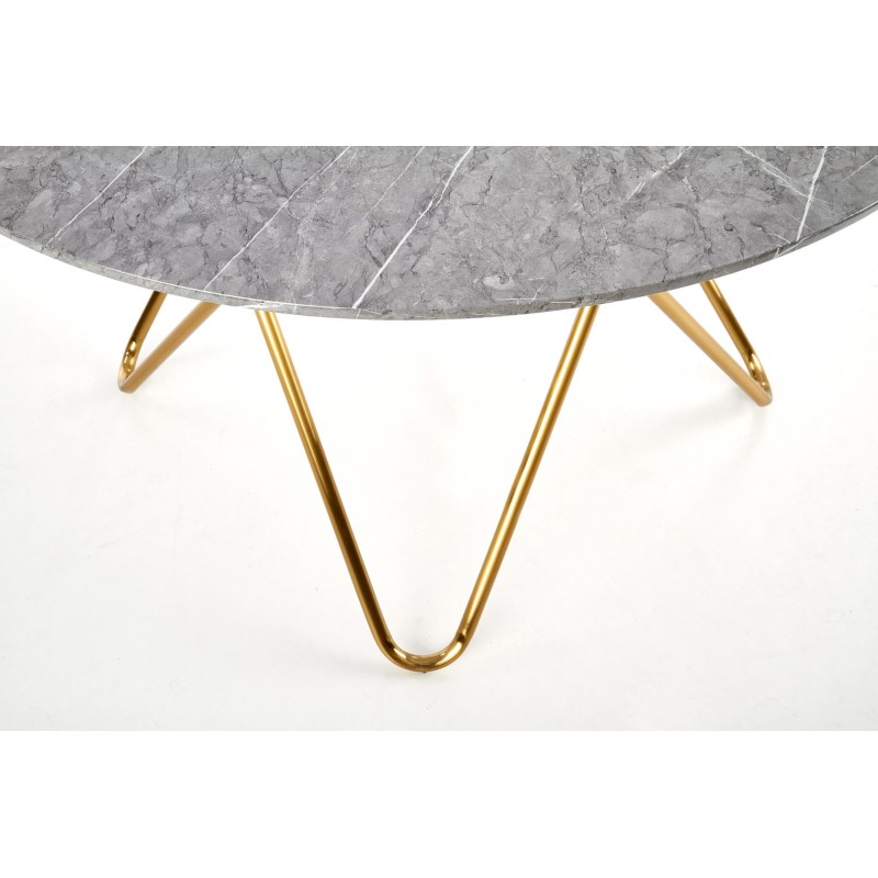 'BONELLO Table, Top - Ashen Marble, Legs - Gold' 'BONELLO Table, Top - Ashen Marble, Legs - Gold'